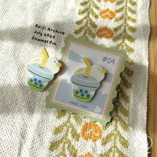 July 2024 Enamel Pin - Duckie Membership Ko-fi Archive