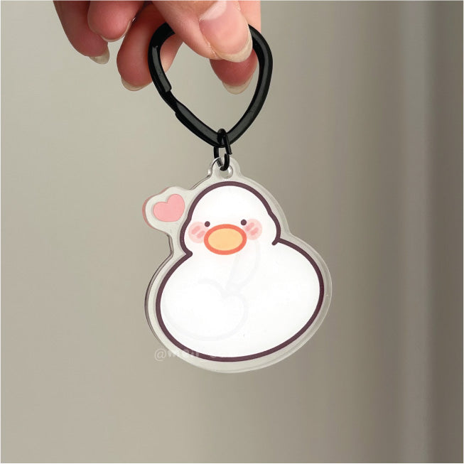 What Are You Hiding Duckie? - Duck Acrylic Keychain
