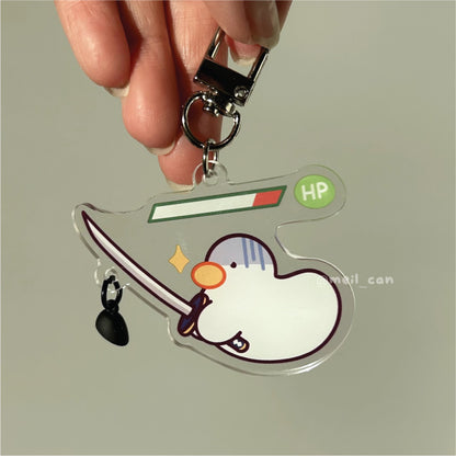 Couple / Bestie Keychain "Duckie Vs Duckie" - Duck Magnetic Acrylic Keychain