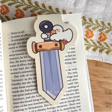 Duckie Wielding a Great Sword - Duck Magnetic Bookmark