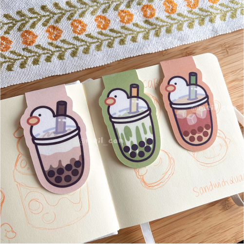 Boba Duckie! - Duck Magnetic Bookmark
