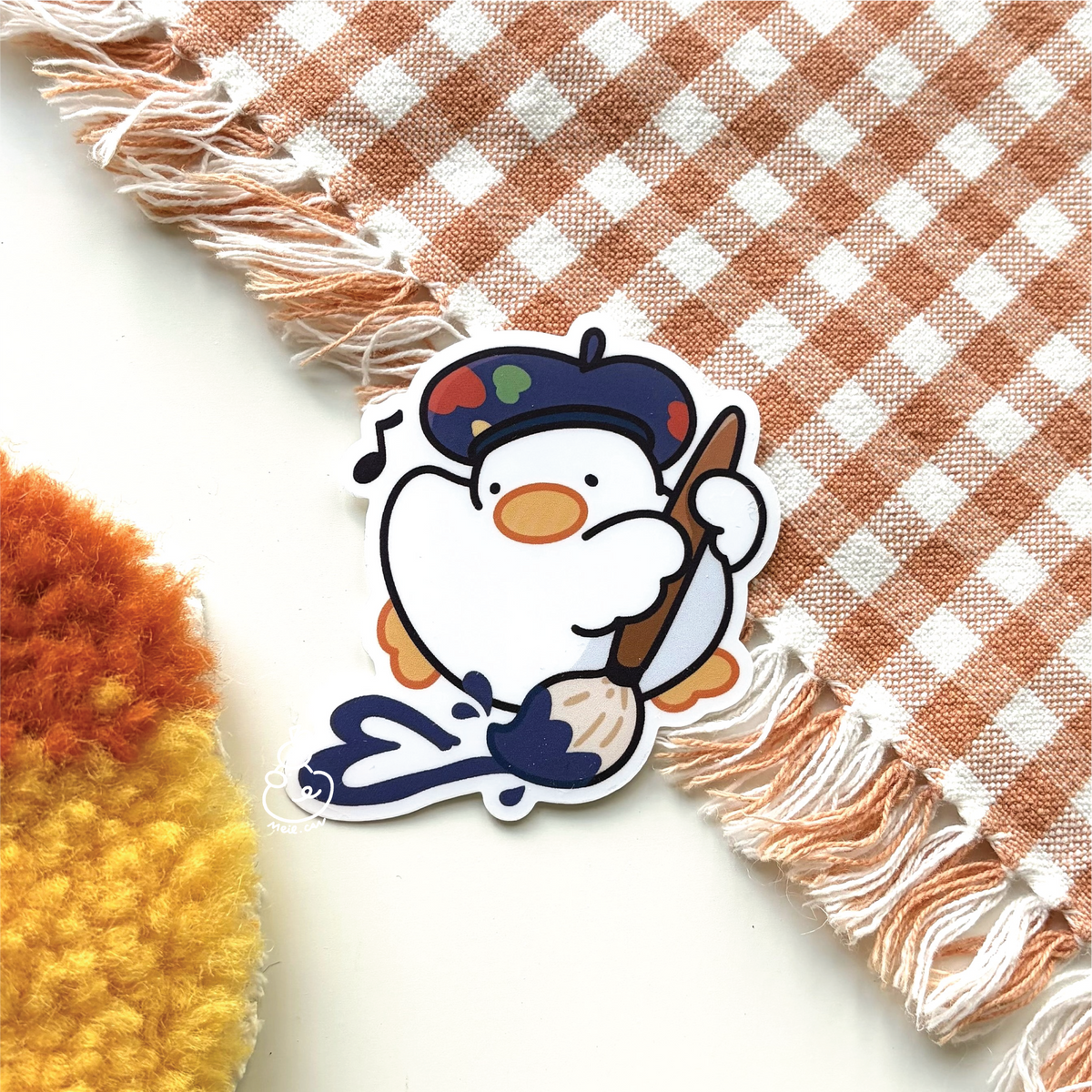 "Am Artist" Duck - Matte Duck Die Cut Sticker | Cute Sticker