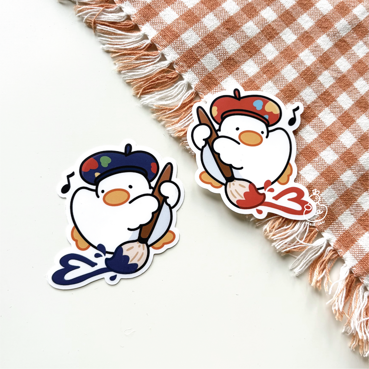 "Am Artist" Duck - Matte Duck Die Cut Sticker | Cute Sticker
