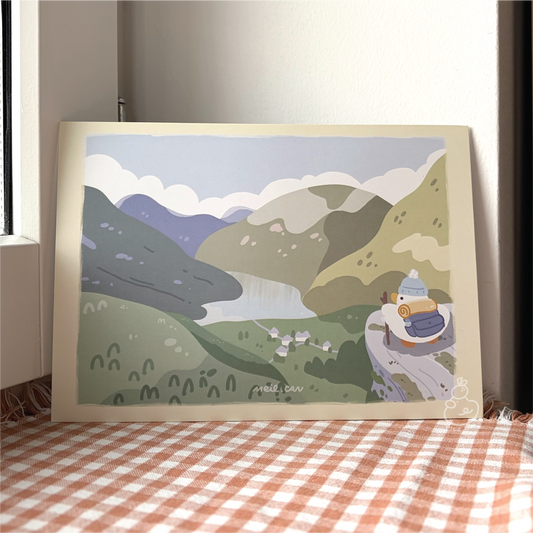 Let's Go Hiking - A5 Size Art Print