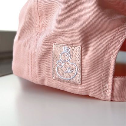 Cotton Embroidered Hat - A Little Bit Spicy - Pink Cotton Hat
