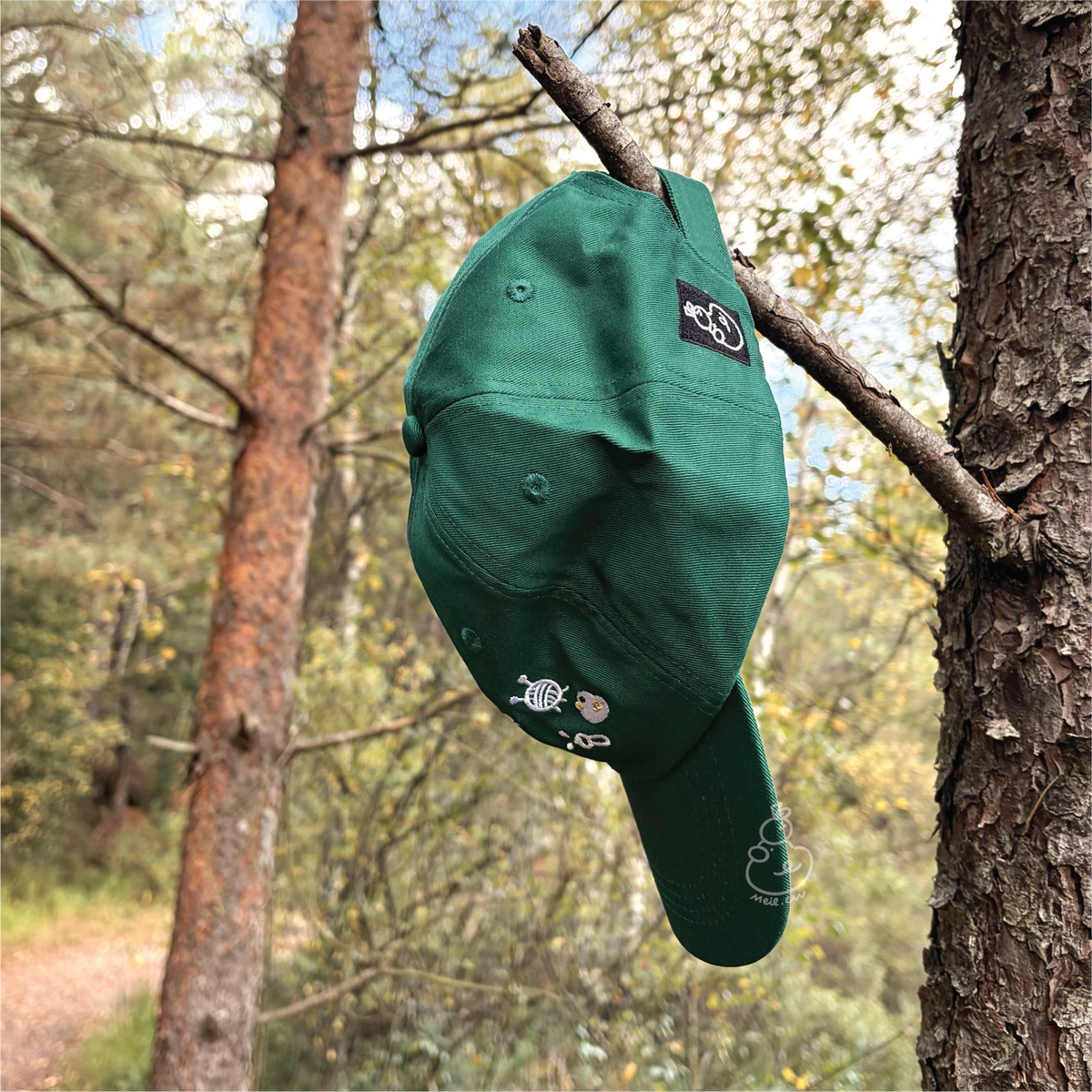 Cotton Embroidered Hat - Creative Mind Inside - Dark Grey Cotton Hat